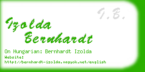izolda bernhardt business card